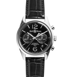 Bell & Ross Vintage Mens Watch Replica BRV 126 Officer Black